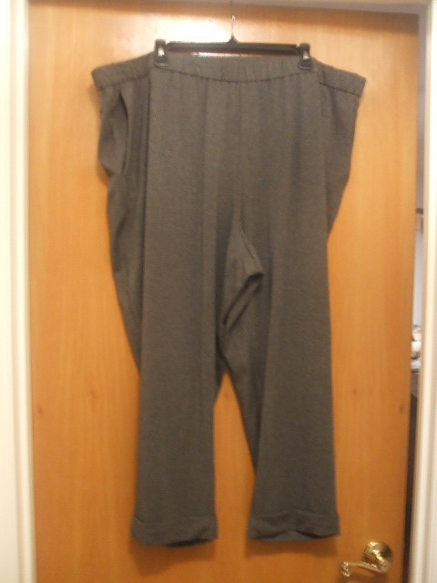 Eileen Fisher 3X Ash Gray Slouchy Pant Cozy Tencel Stretch Jersey NWT $218 Cuff