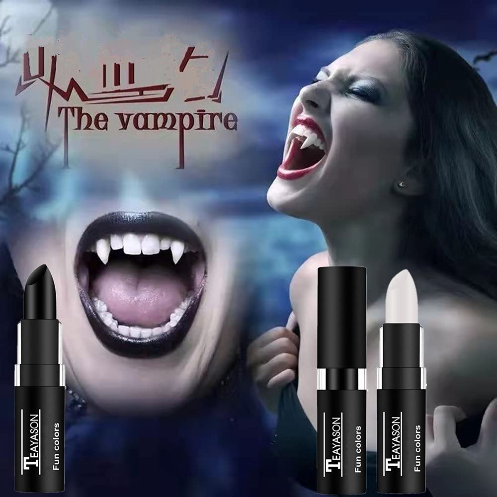 3 PCS Makeup Clown White Cream-Blendable Stick-Eye Black Sticks Face Body Paint