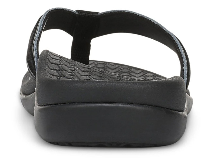 Vionic Women’s Tide 2.0 Toe Post Sandal, Black Suede