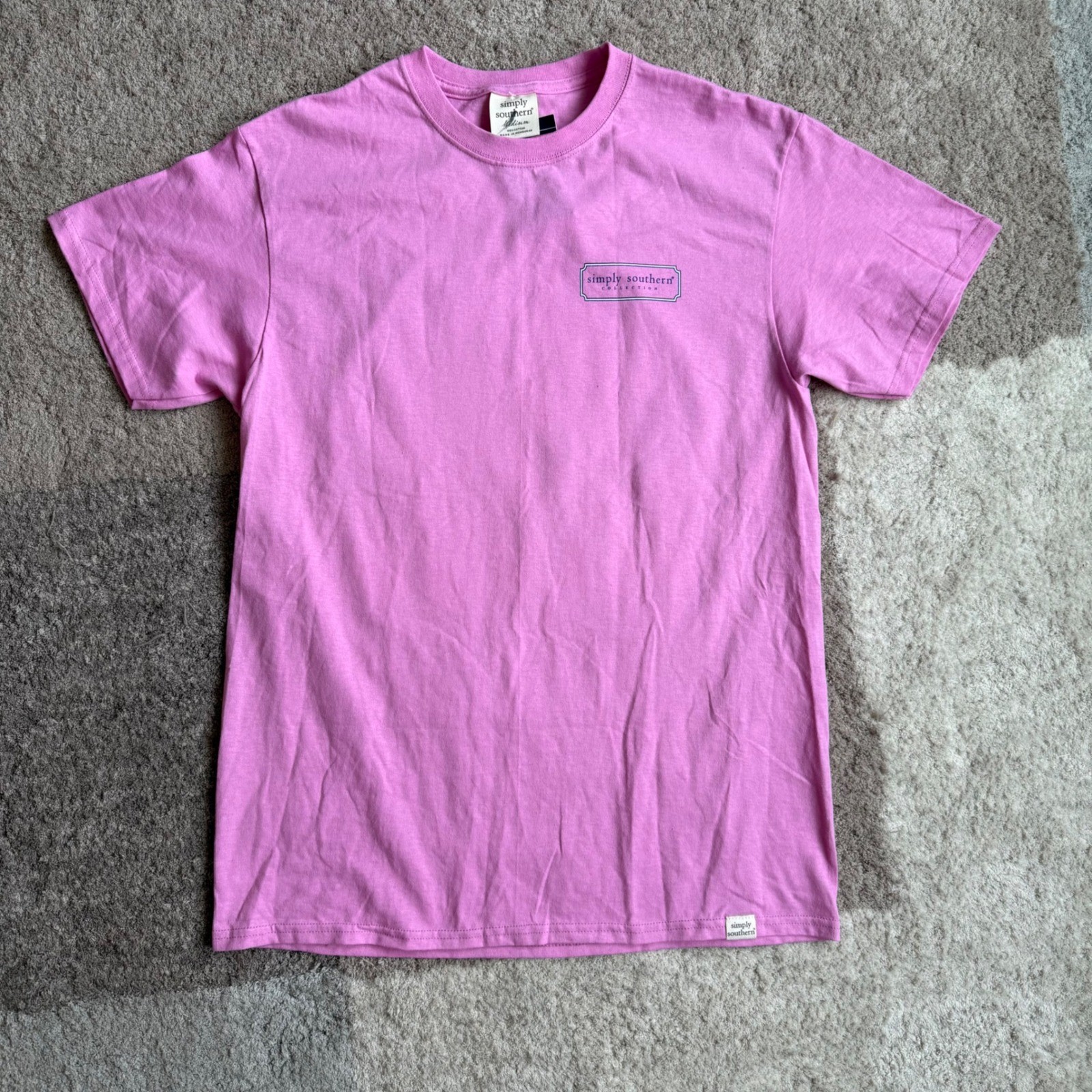 Simply Southern Womens Taco Graphic T-Shirt Pink Medium New SS-TACO-PETUNIA-M