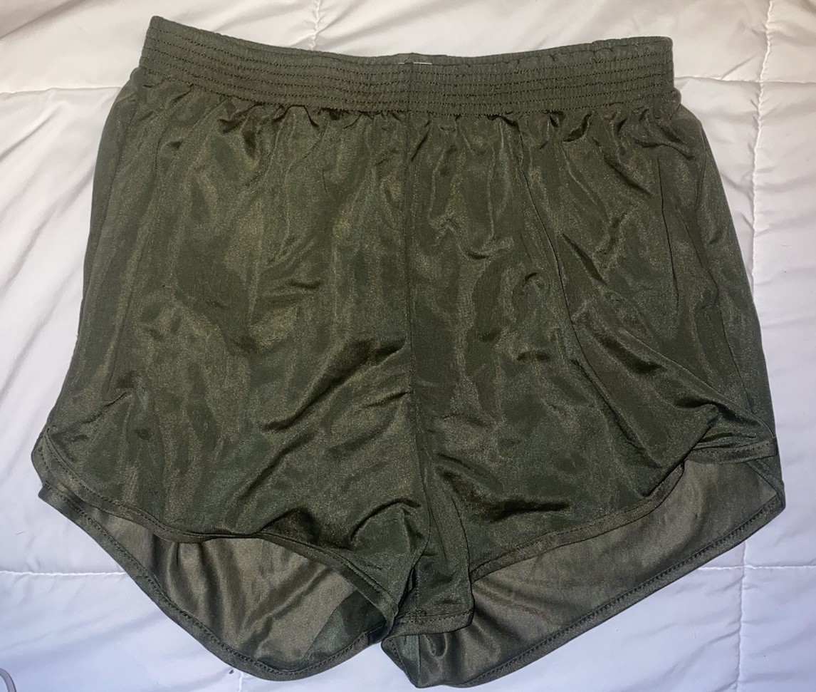 Military PT Shorts Size XL Made In USA Tricot 100% Nylon Elastic Waist 137