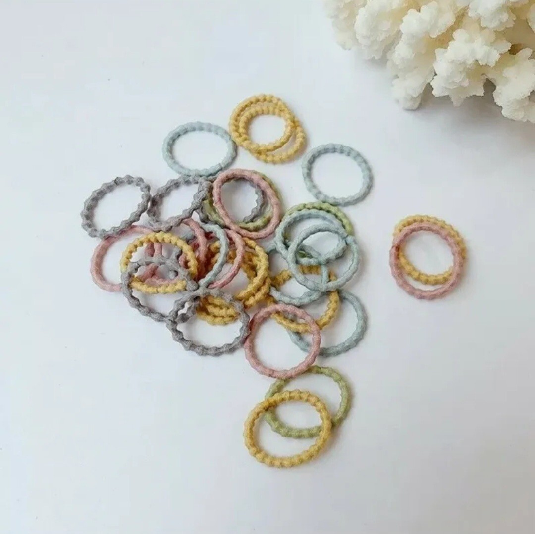 50Pcs Baby small Hair Ties Elastics Ponytail Holders Elastic Bands Womens Girls