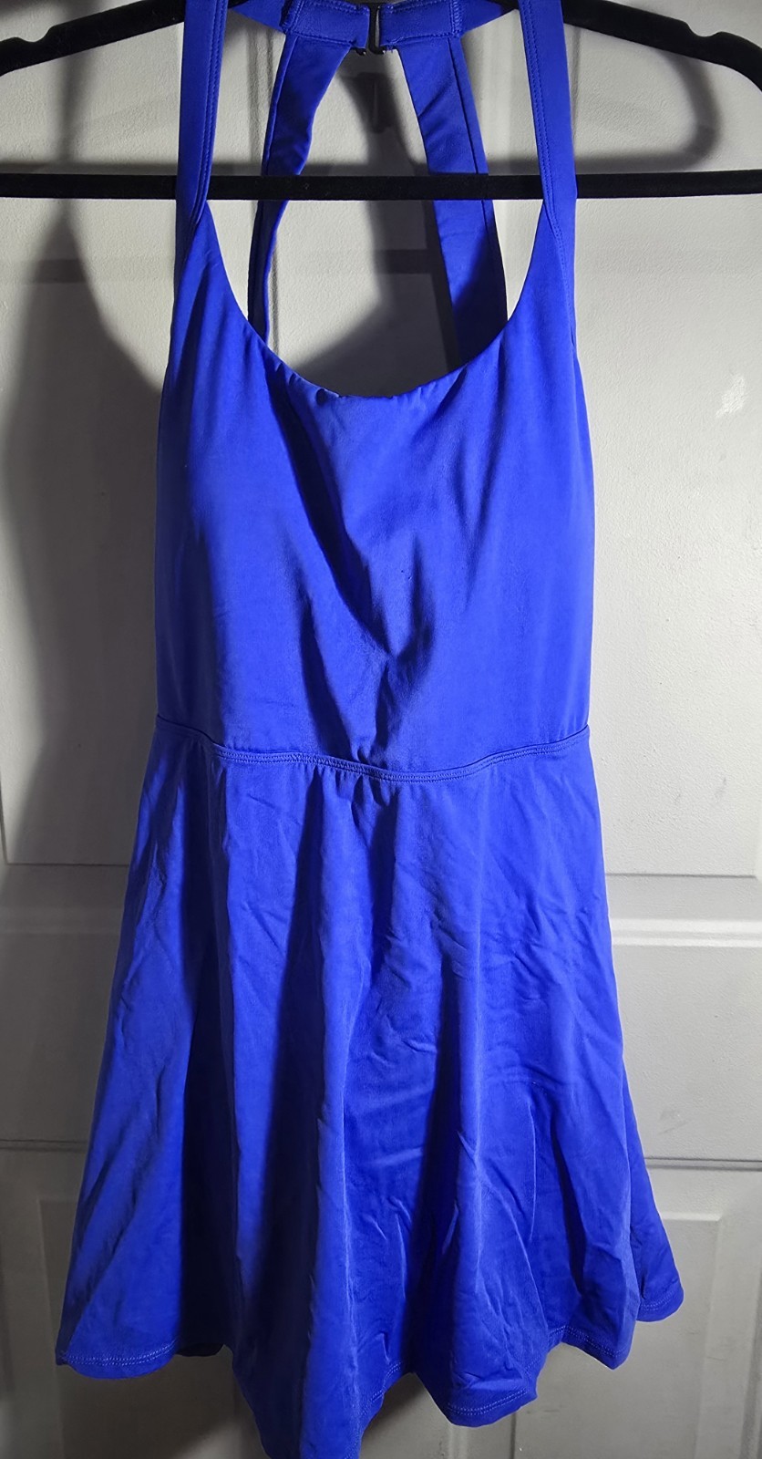 Halara Easy Peasy Twist Back Dress With Built In Shorts Size Medium Blue