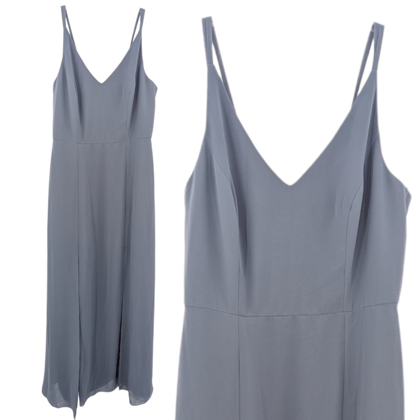 Social Bridesmaids Silverstone Dual Spaghetti Strap Crepe Dress 14 Style 8187
