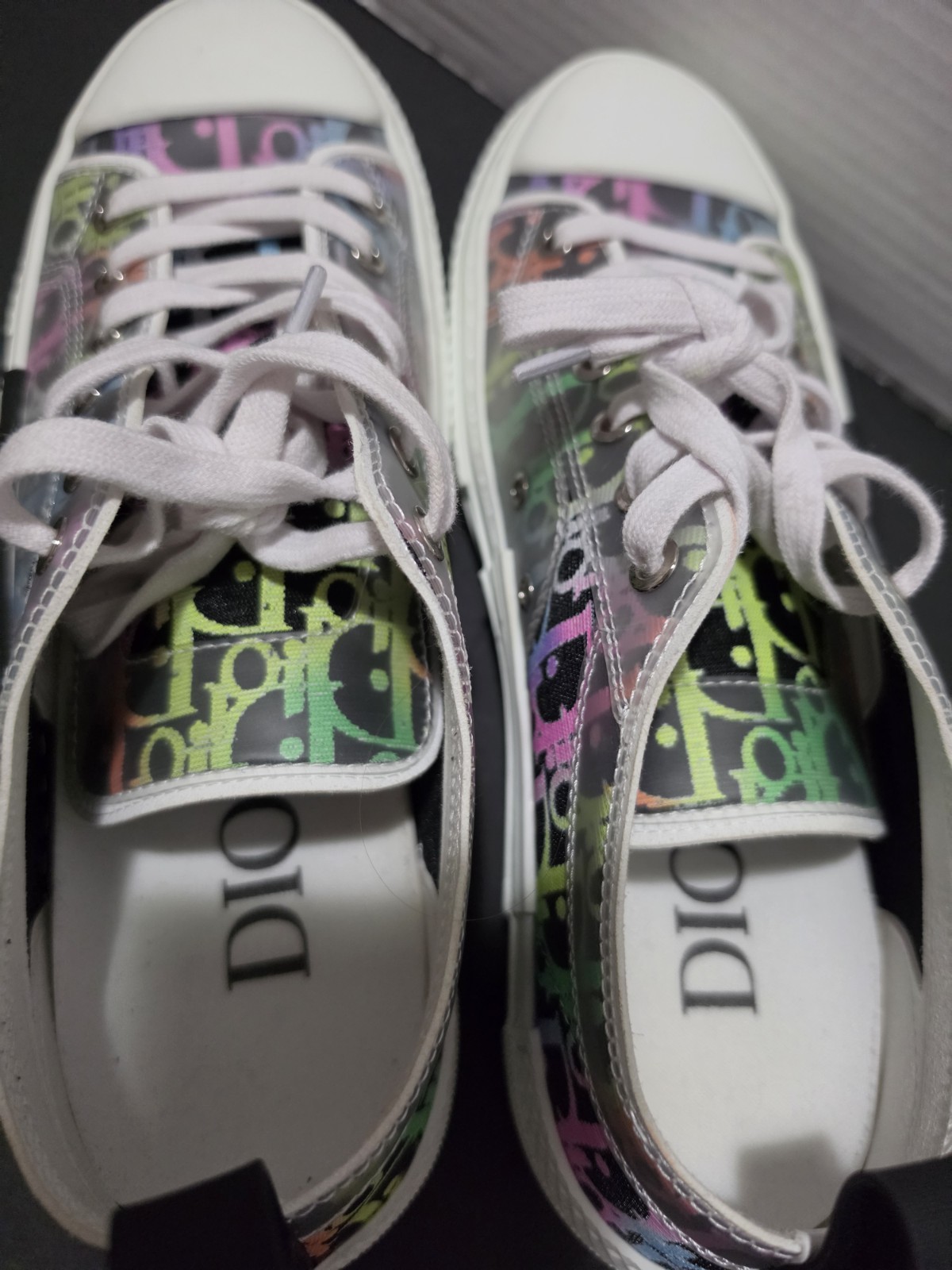 Sz 9 Men’s Dior B23 Multicolor Oblique Low Trainers Sneakers sz 42 Multicolor