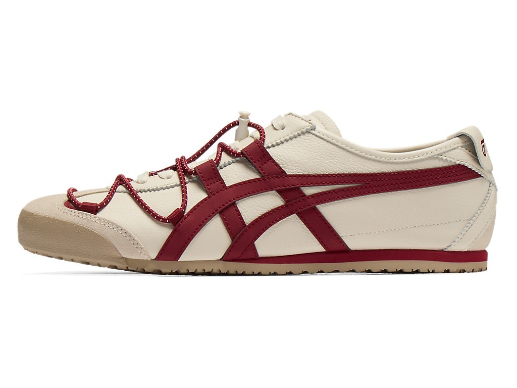 Onitsuka Tiger Mexico 66 VINY 1183C577-201 Beige Red Shoes Brand New With Box