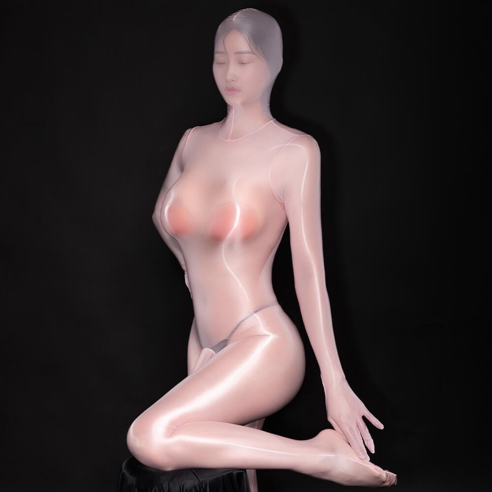 Mens Sexy Oily Glossy Full Body Stockings Sheath Pouch Catsuit Bodysuit Jumpsuit