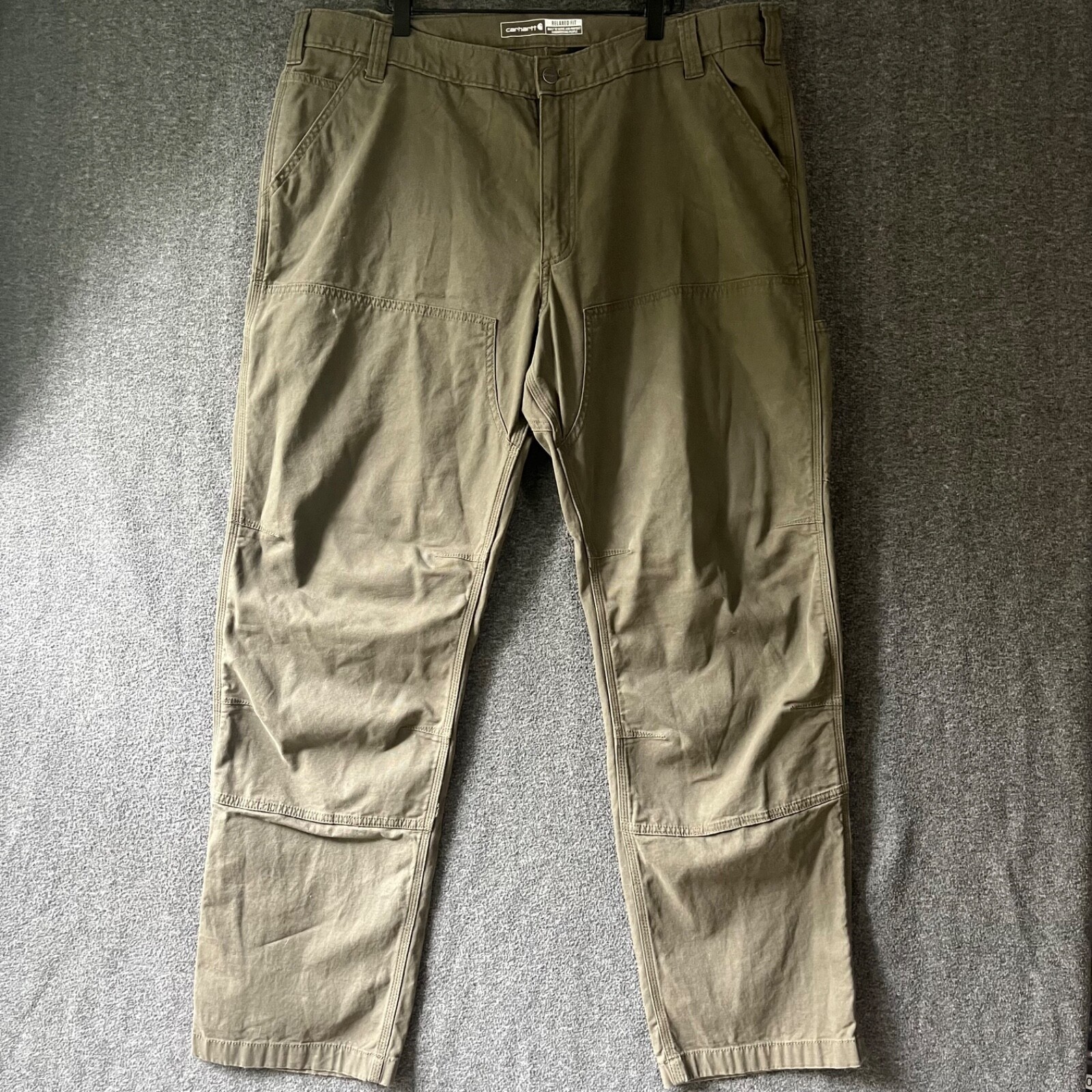 Carhartt 102802-217 Tarmac Green Relaxed Fit Double Knee Work Trousers W42 L34