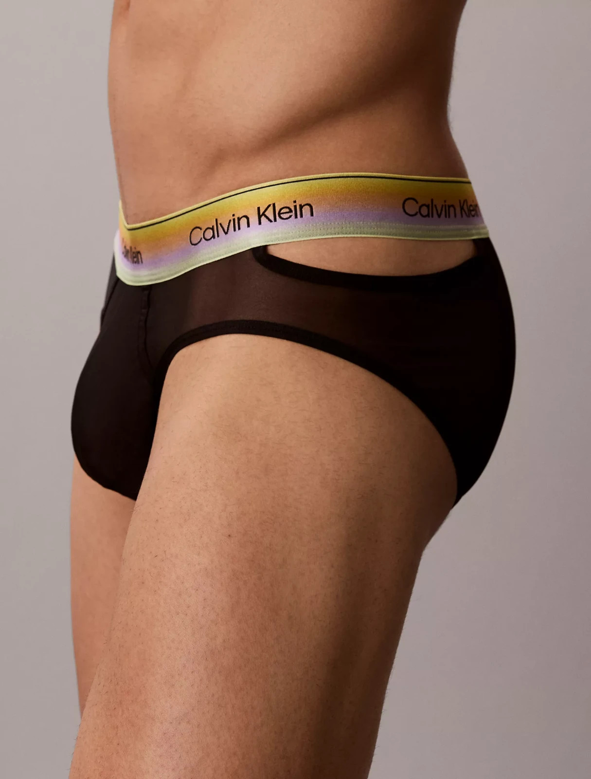 Calvin Klein CK men black icon sheer mesh nylon brief underwear size S M L XL