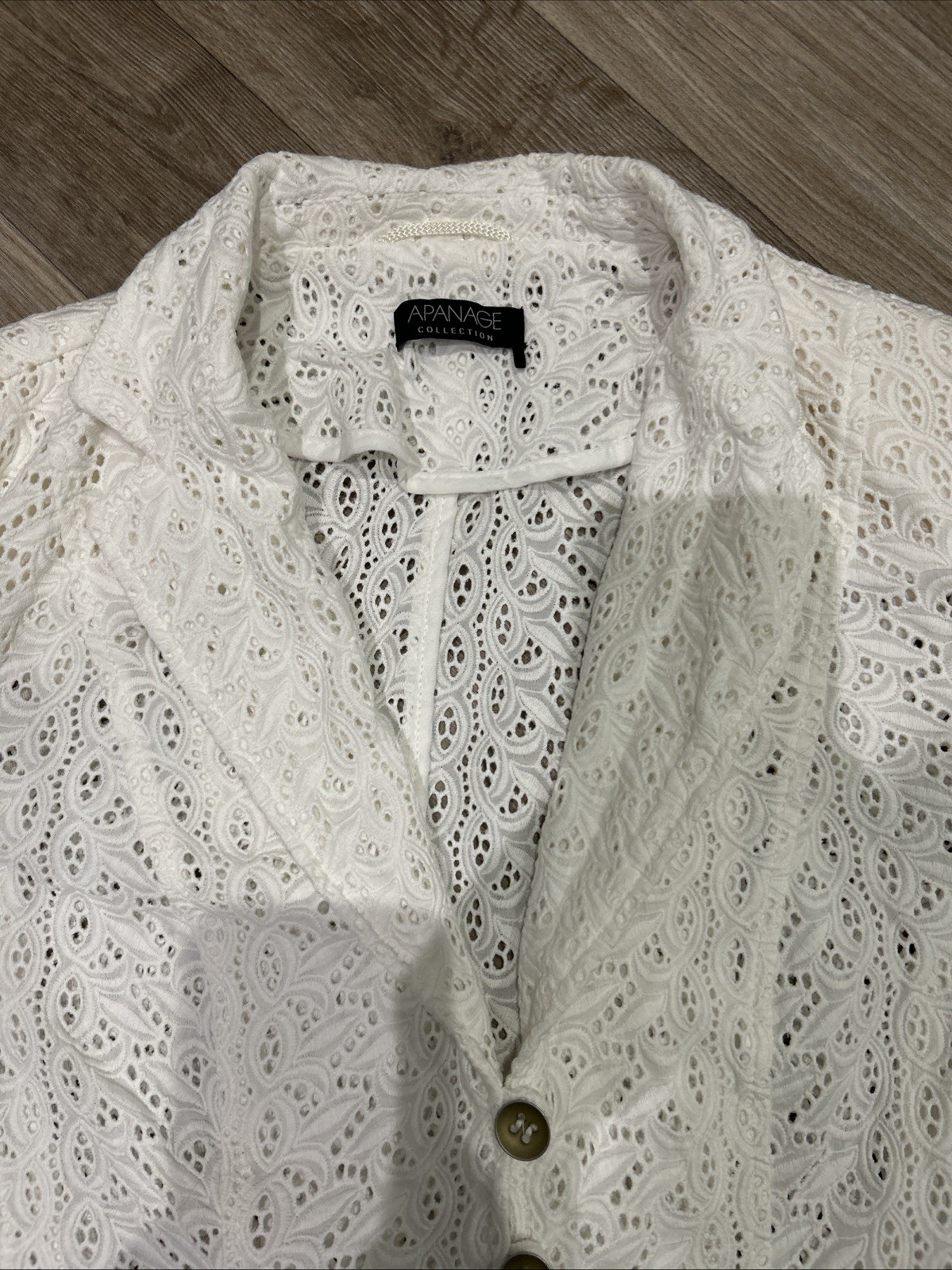 Ladies Ivory Apanage Lace Blazer Size 14 (comes Up Small)