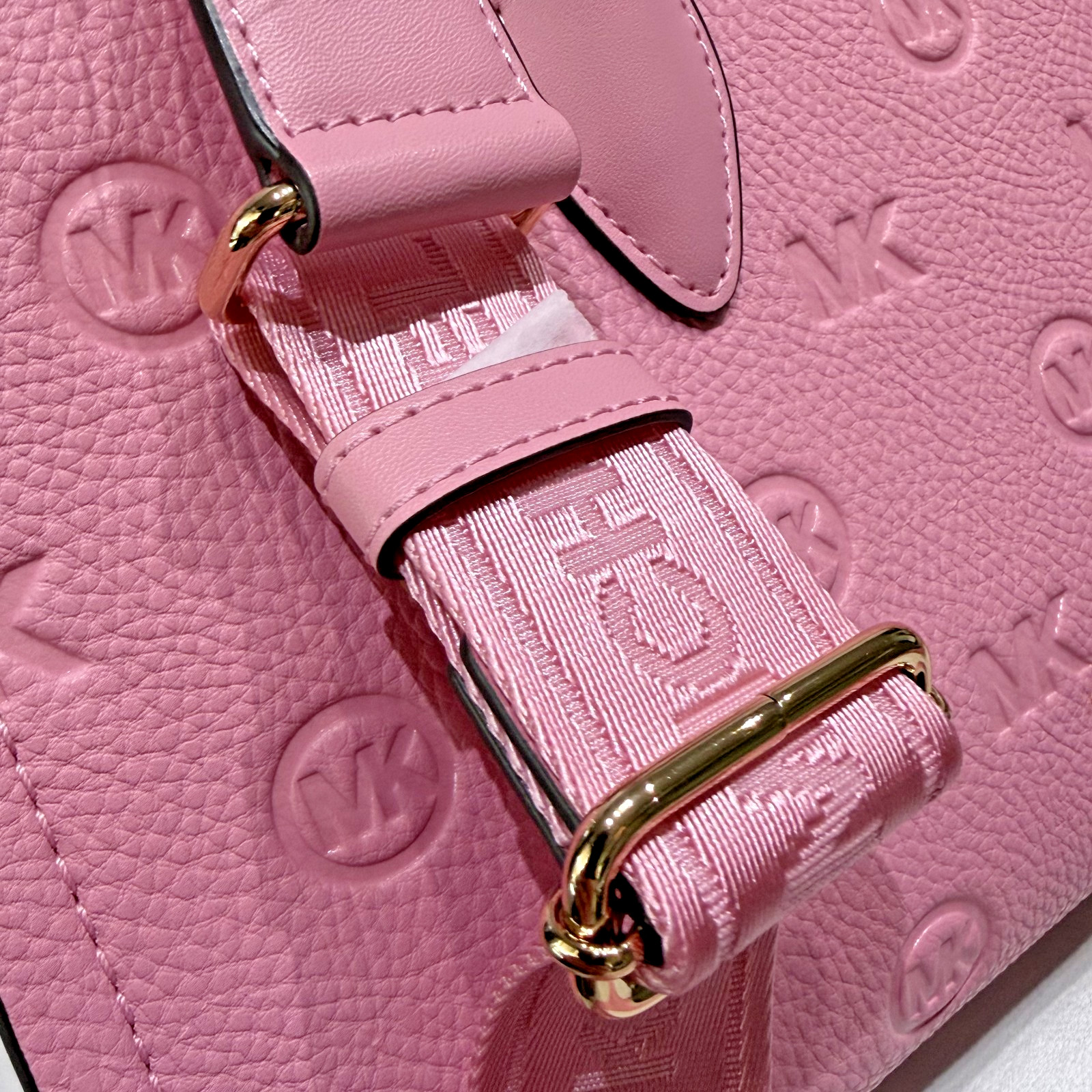 Michael Kors Mirella Medium Top Zip Satchel Powder Pink Carnation
