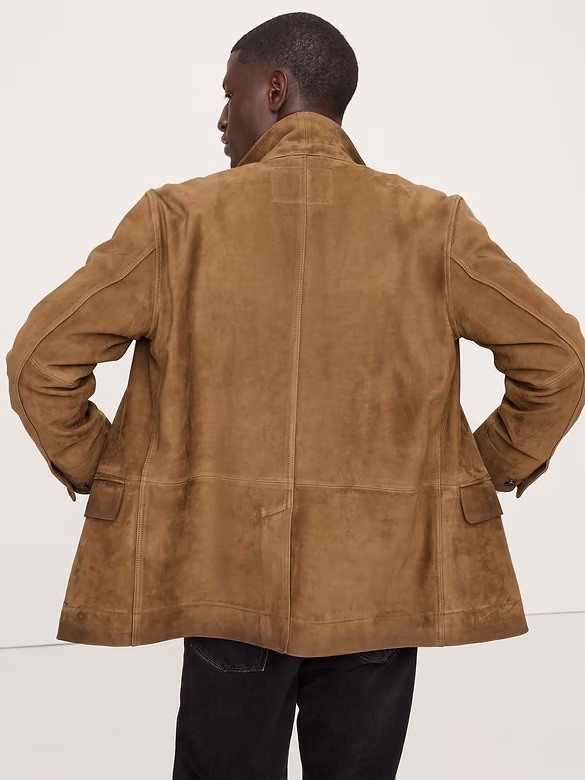 Banana Republic Medium Suede Multi-Pocket Jacket MSRP $598