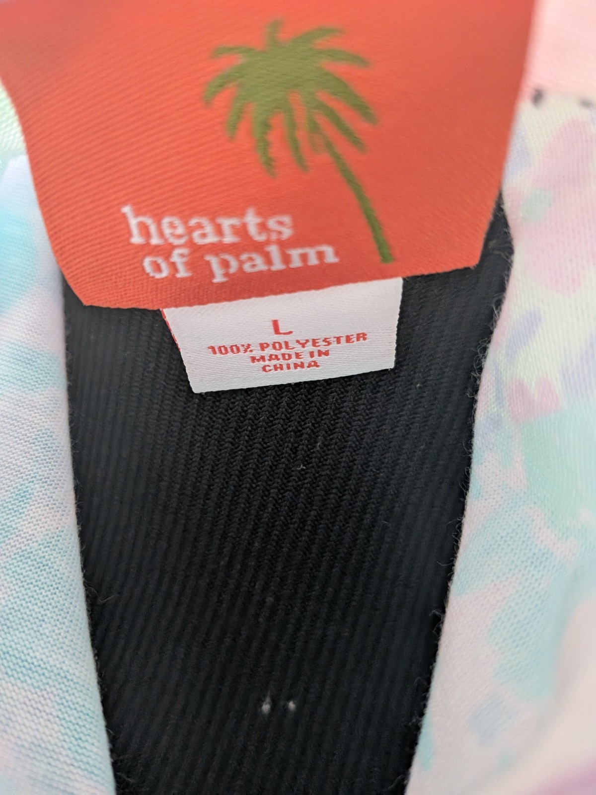 Hearts of Palm Sz. Large Cap Sleeves Floral Top Front Tie New w/Tags