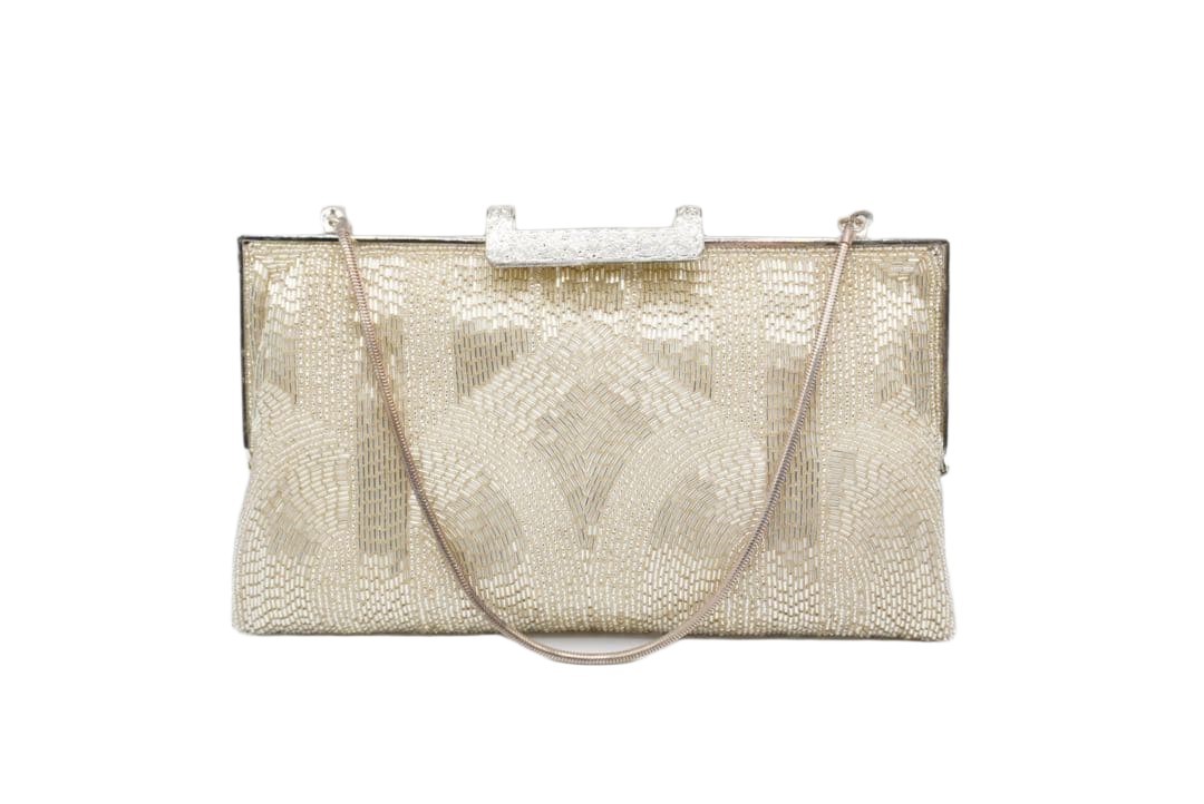 Japanese Beaded Vintage Bag Small Shoulder Accessory 8.7in