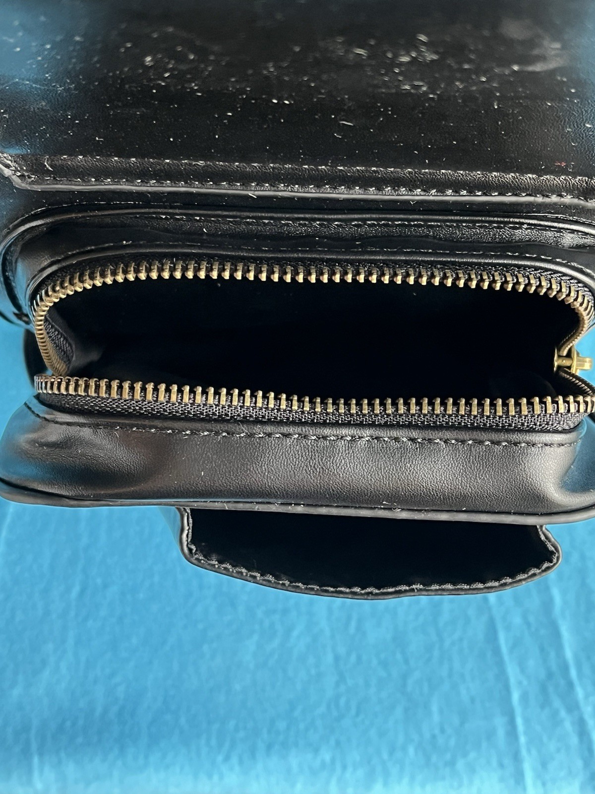 Steampunk Black Studded Lace-Up Crossbody Bag Zip & Magnetic Detachable Strap