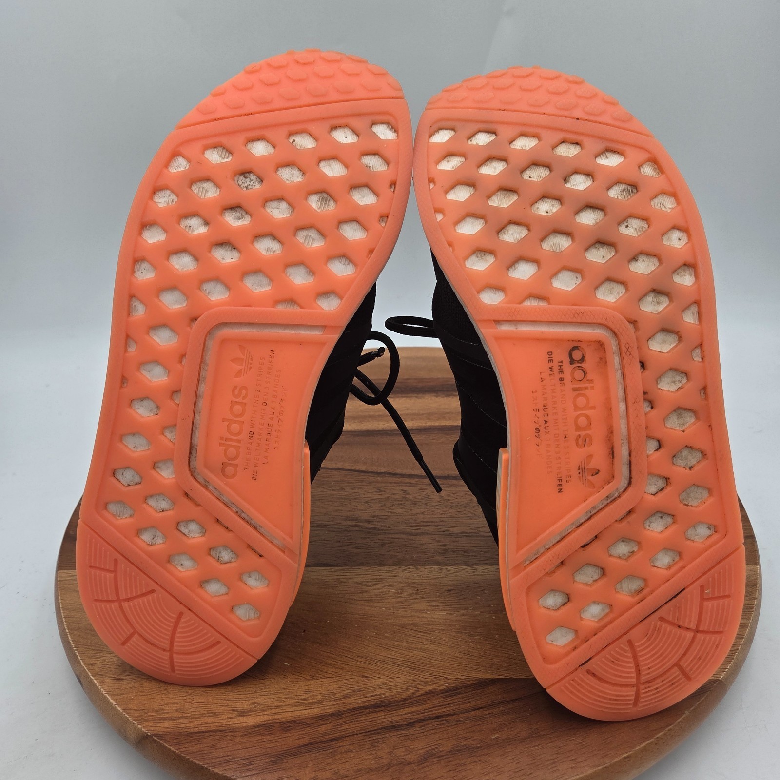 Size 9 – Adidas NMD_R1 Black Beam Orange Women’s Shoes Boost Sneakers