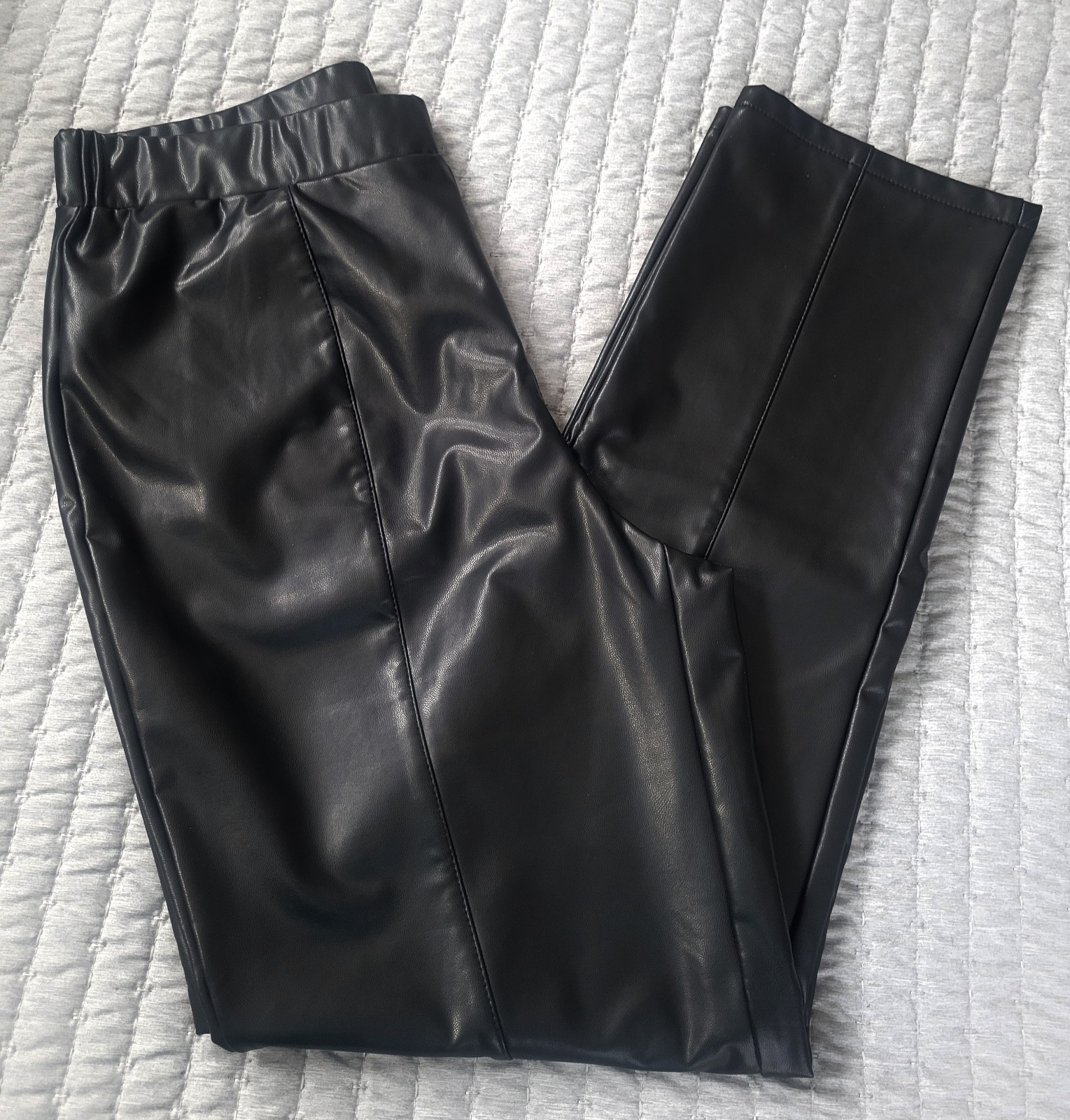 Denim & Co Size Small Luxe Faux Leather Pull On Pants A671833 NWOT