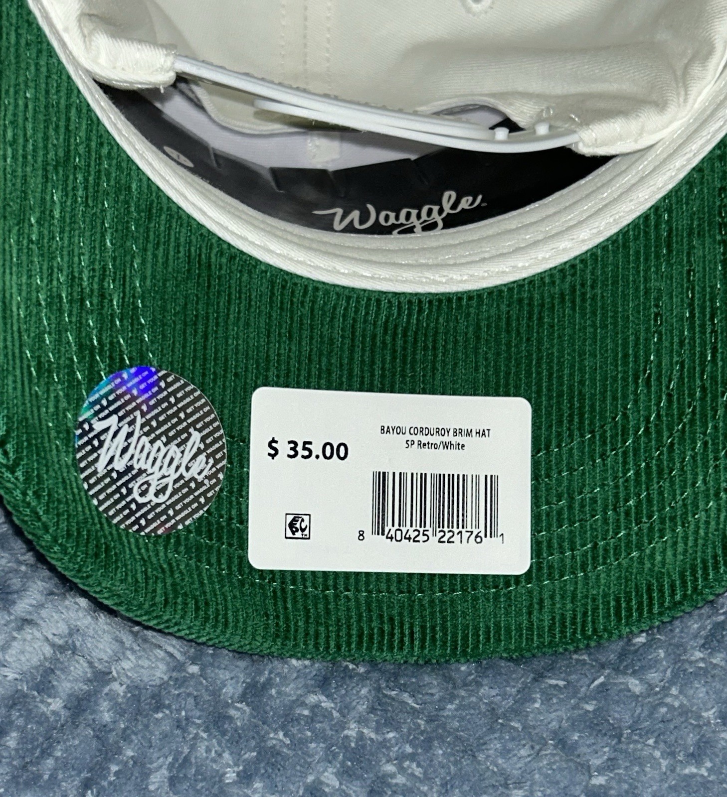 WAGGLE GOLF Bayou Corduroy DRI-FIT SPORT SNAPBACK CAP, Fits All Sizes -MINT NWT!