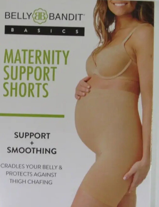 Womens Belly Bandit Basics Maternity Support Shorts – Nude Size Large
