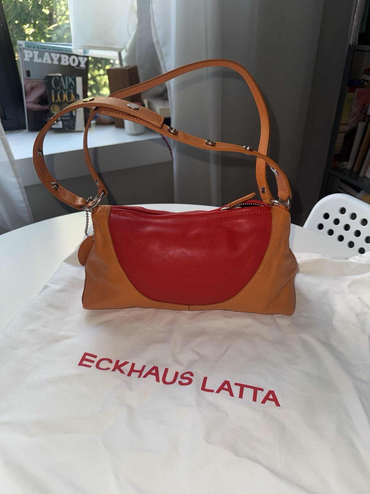 Eckhaus Latta The Crescent SS26 Orange/Red with dust bag