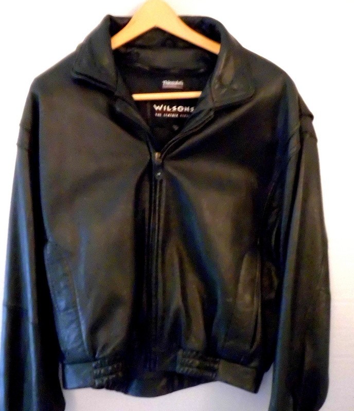 Wilson’s Leather Jacket Mens M Black Thinsulate Lined Zip Pristine Used/Nev Worn