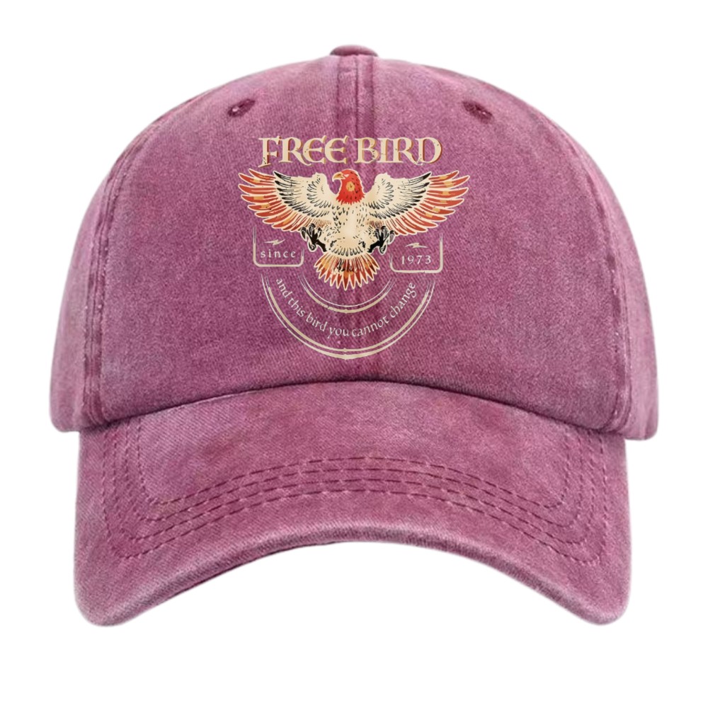 Retro “Free Bird” Eagle & Lyrics Baseball Cap