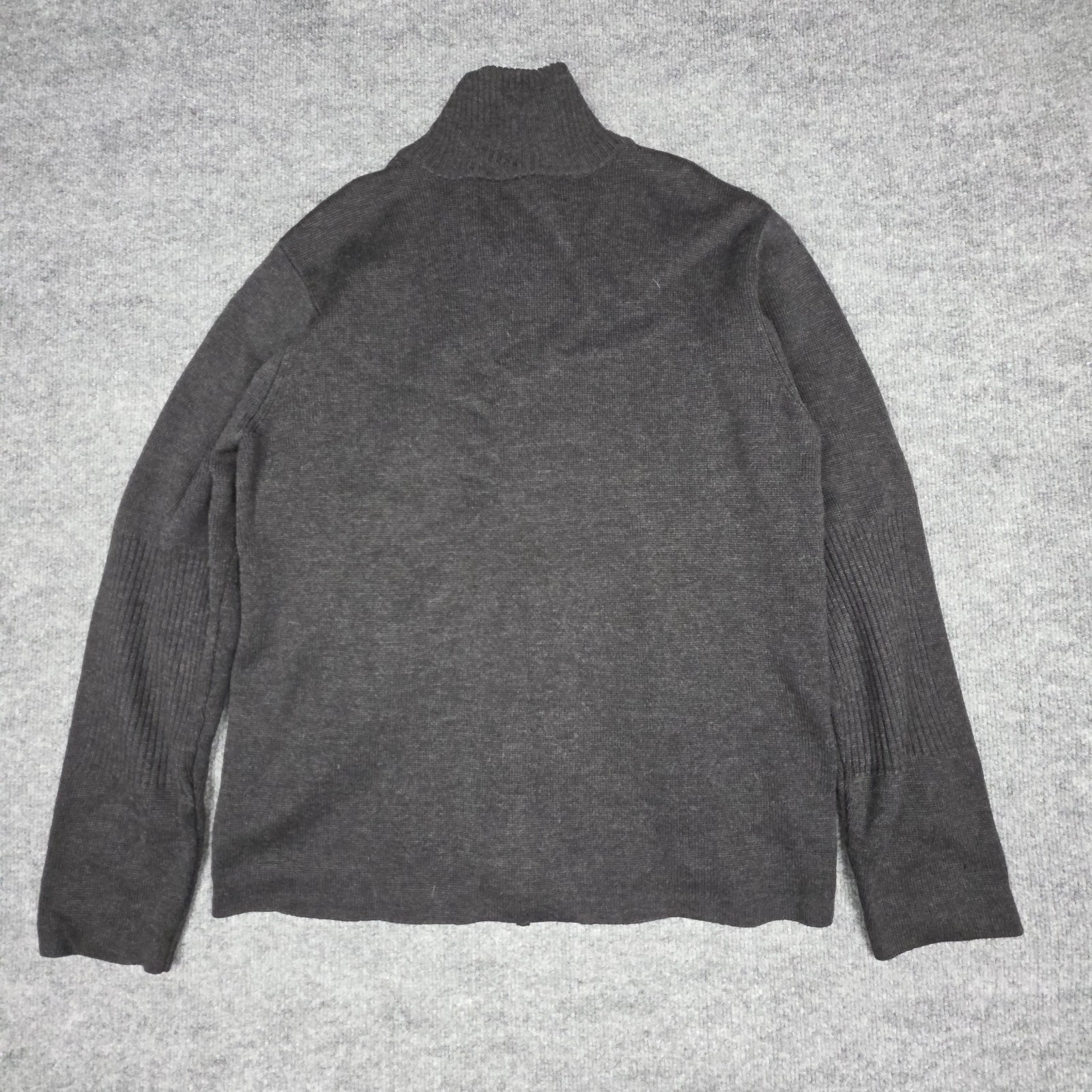 Victorinox Wool Zip Jacket Men’s Large Gray Full Zip Knit Warm