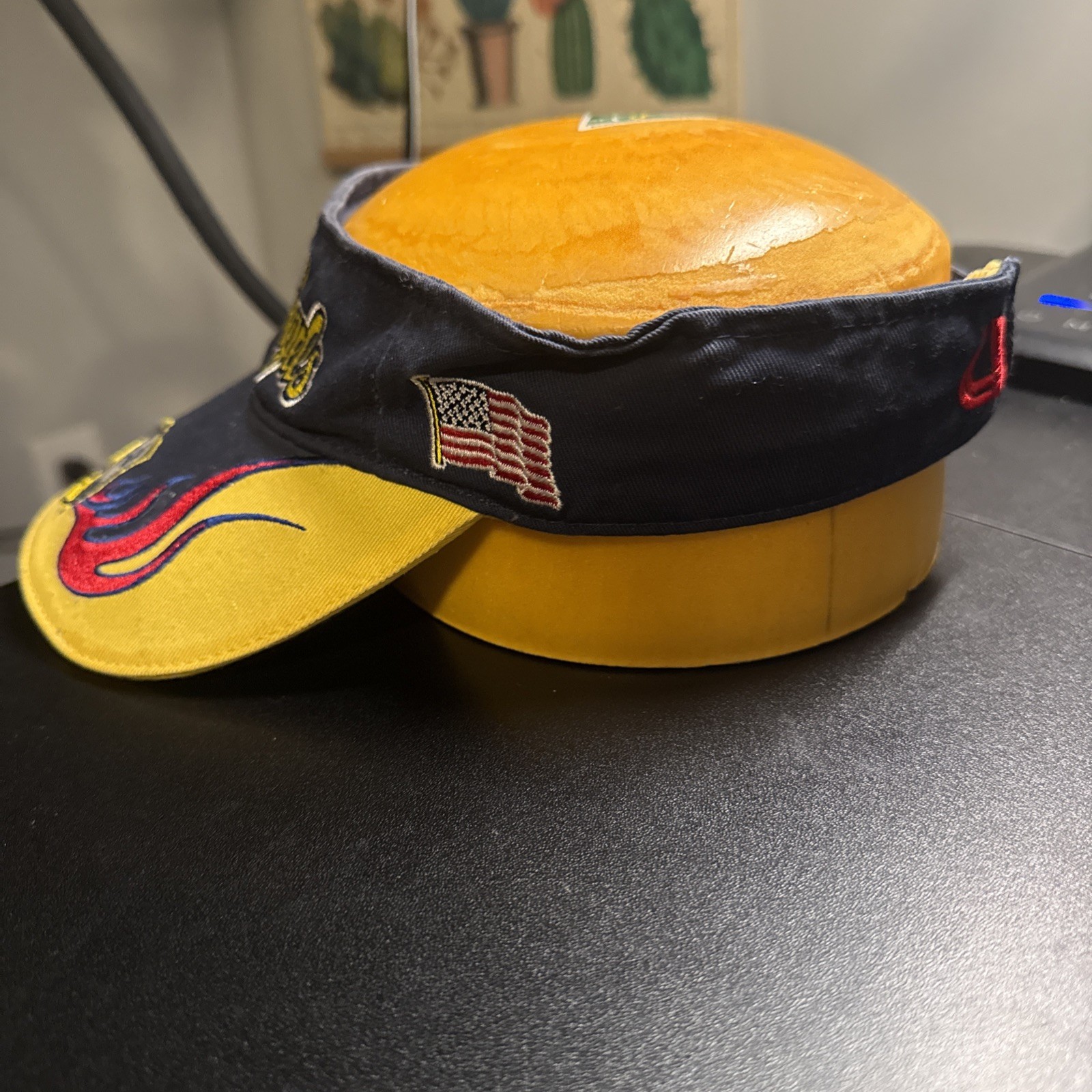 BLUE ANGELS F18 AirWear Inc. Embroidered Logo Blue / Yellow Visor Hat