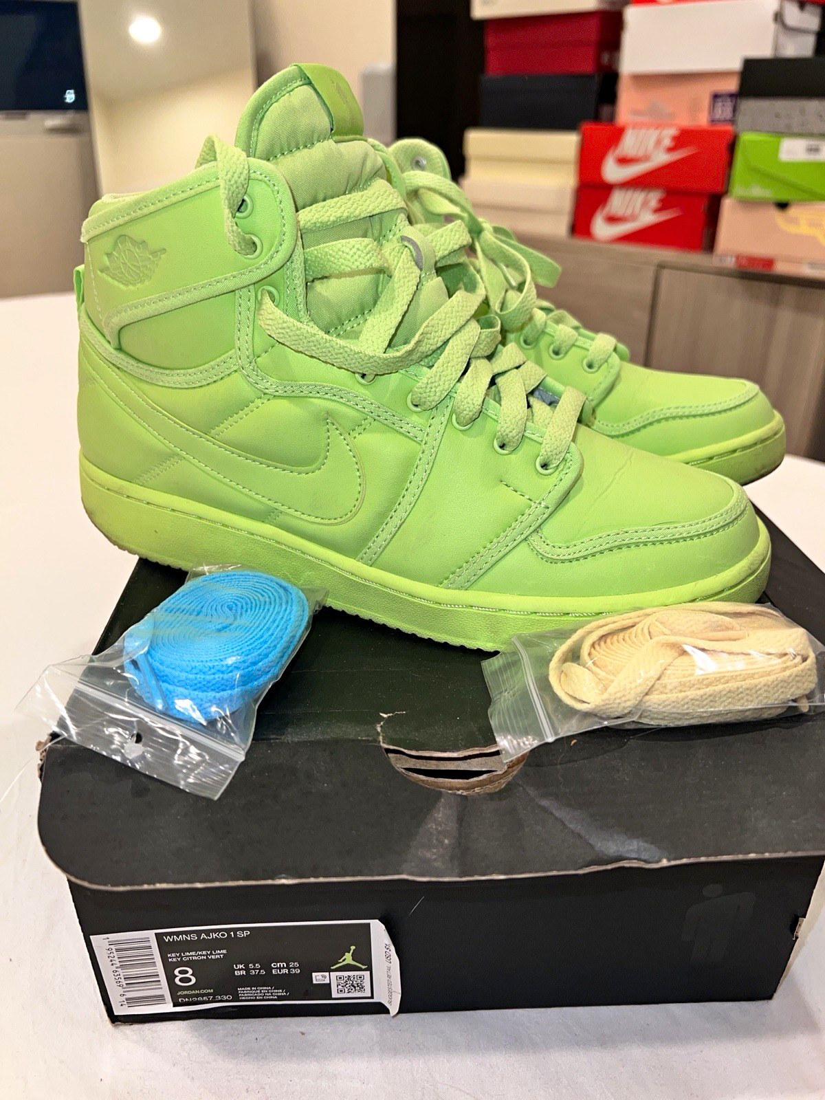 Jordan Billie Eilish x Air Jordan 1 KO Volt Green High Top Canvas DN2857-330