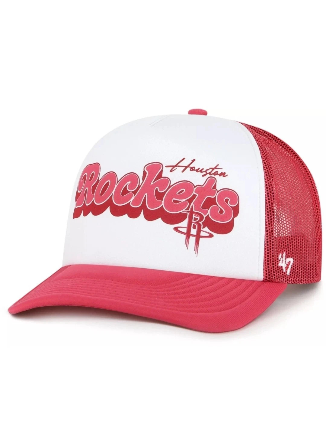Houston Rockets 47 Brand Red Luminence Vibes Tucker Adjustable Snapback Hat