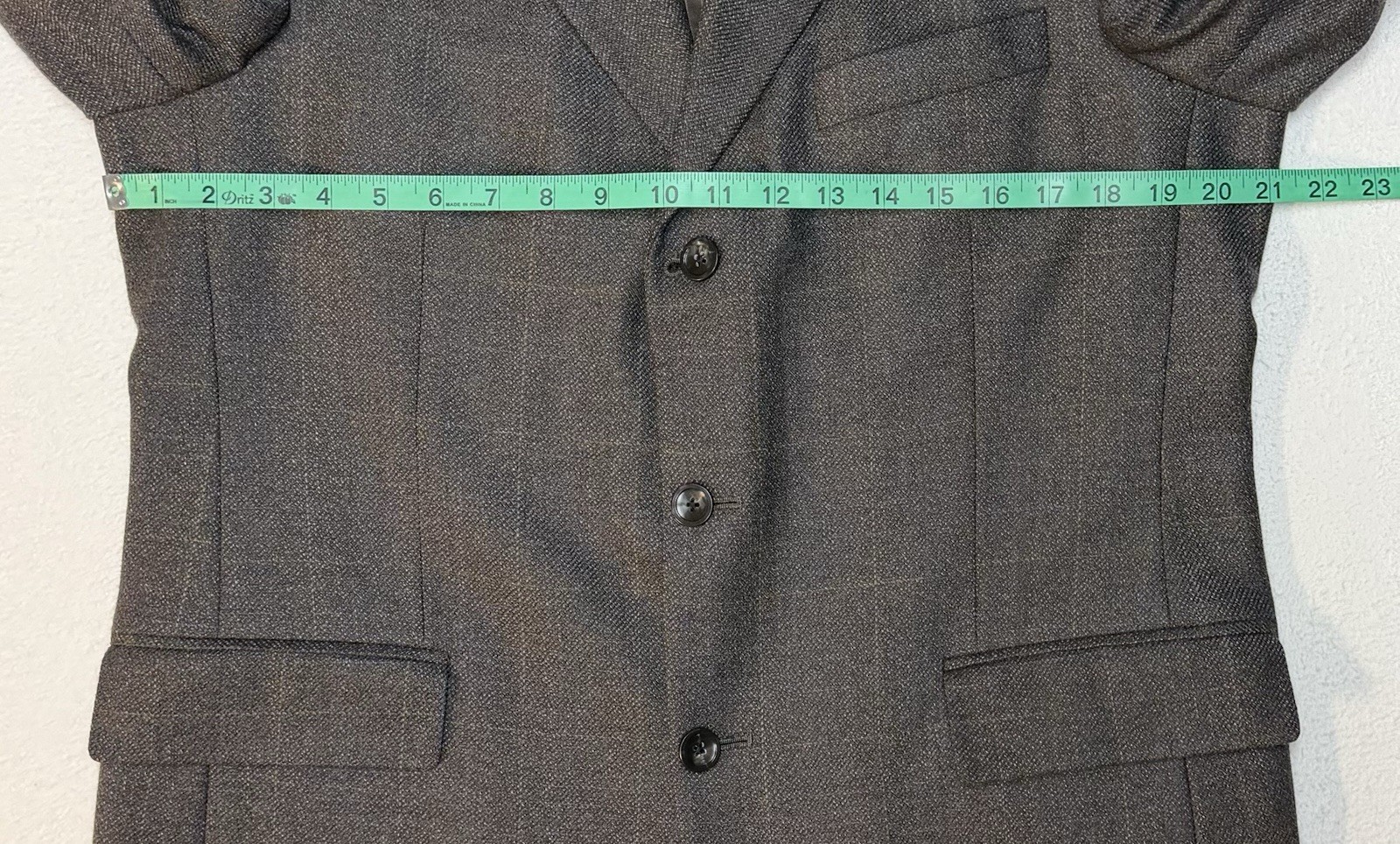 Stafford Executive Blazer Sz 40R Heathered Grays Tweed Wool & Cashmere Blend EUC
