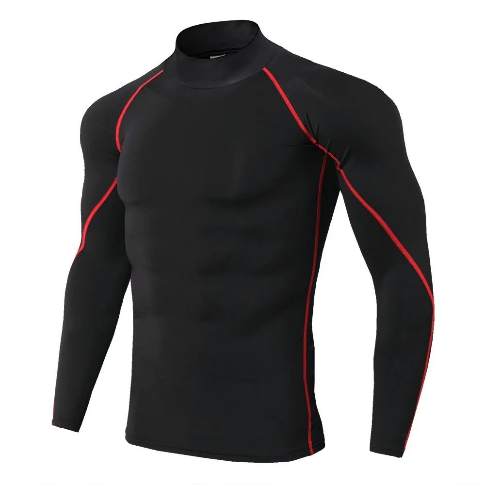Men Compression T Shirt Long Sleeve Gym Fitness Quick Dry Sport Top