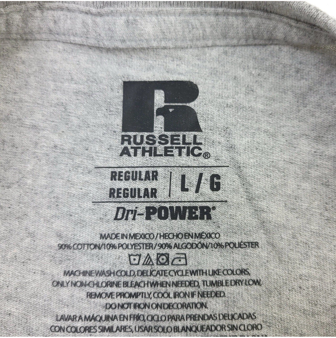 Russell Athletic Gray Lawrence Graphic Tee T-Shirt Mens Size Large