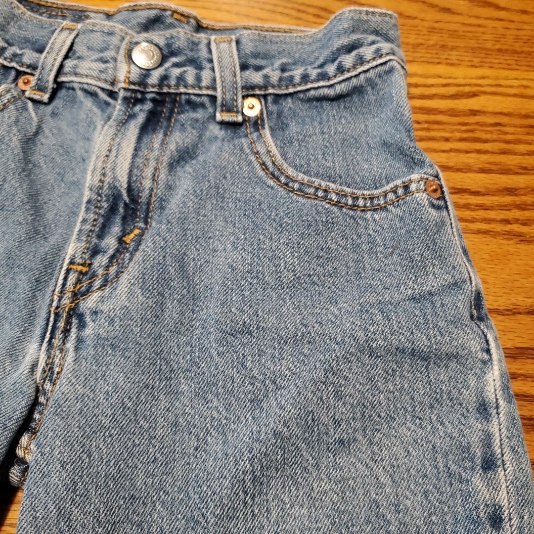 Vintage Levi’s 550 Blue Denim Jean Shorts 7X Reg Kids Red Tab Vintage