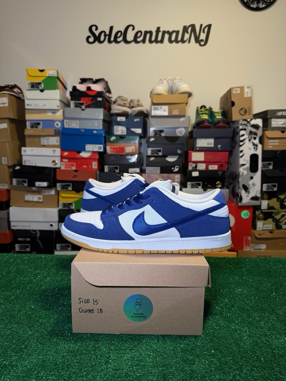 Nike SB Dunk Low Los Angeles Dodgers, Size 15, Lightly Worn
