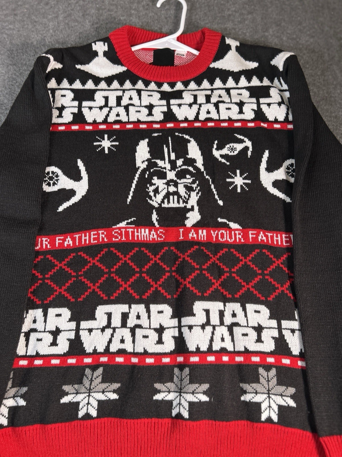 Star Wars I AM YOUR FATHER SizeLarge Ugly Christmas Sweater Darth Vader Med