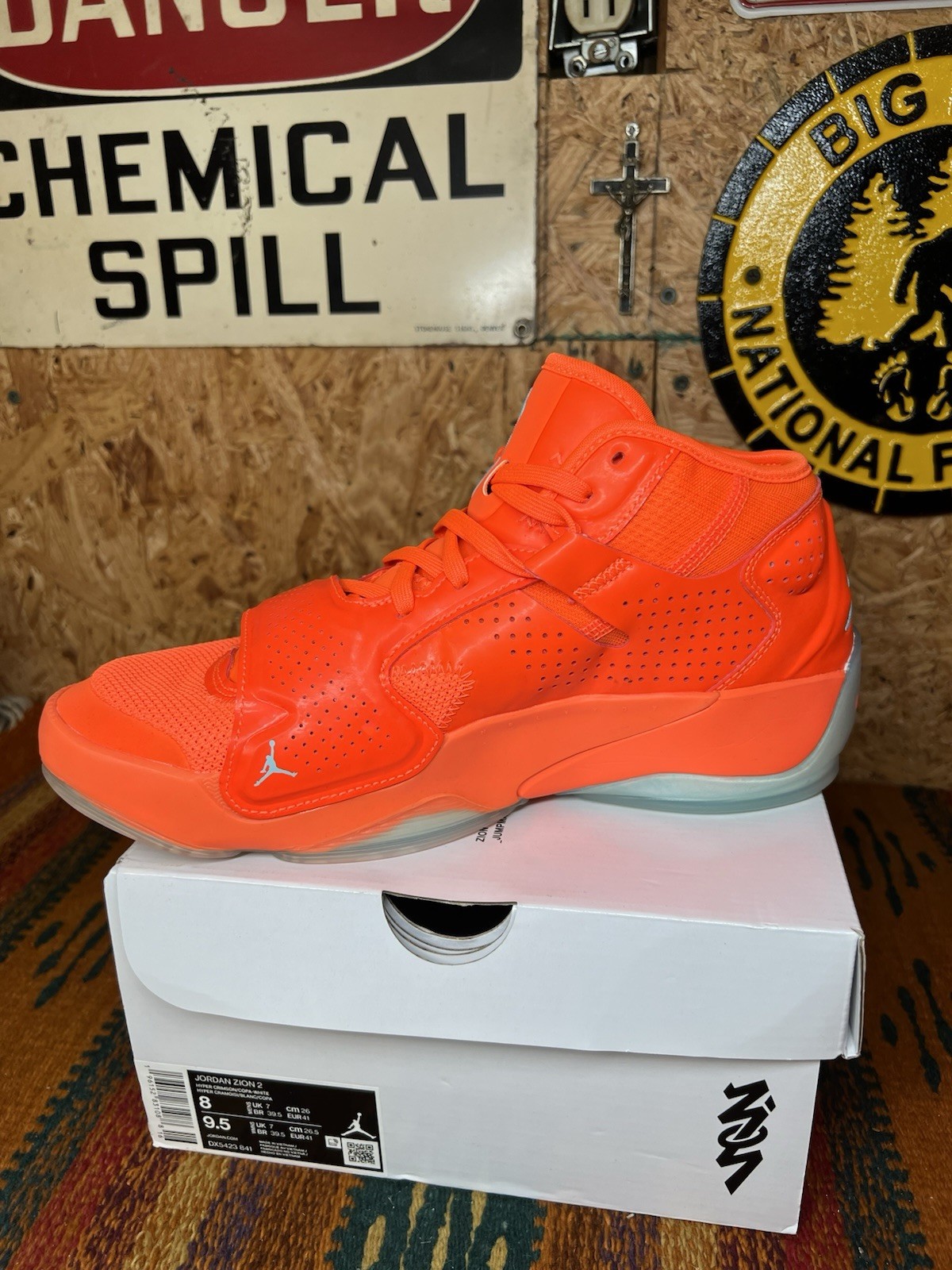 Nike Air Jordan Zion 2 Hyper Crimson Basketball Men’s Size 8 DX5423 841