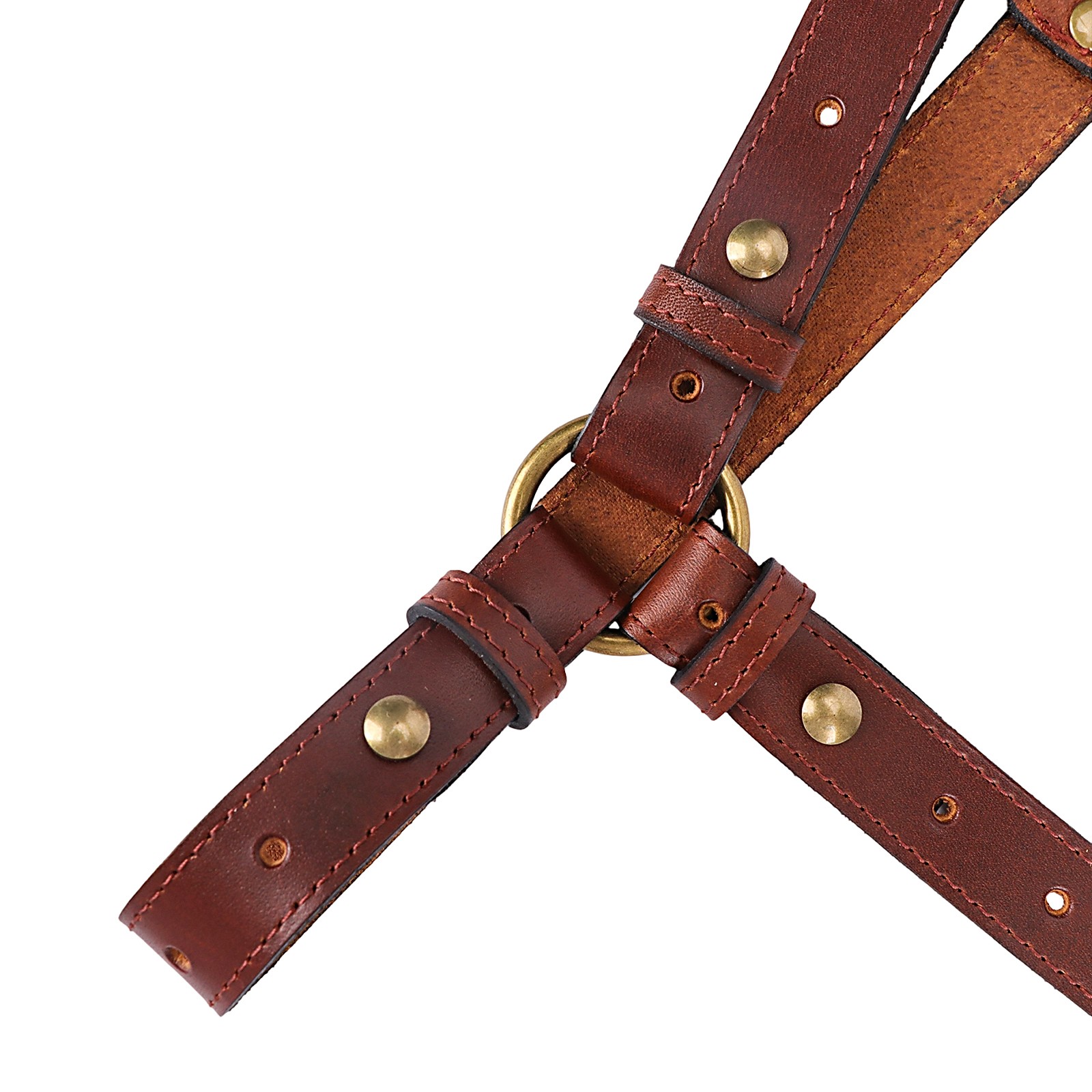 Tourbon Leather Men’s Suspenders Harness Punk Chest Vintage Hooks Pants Braces