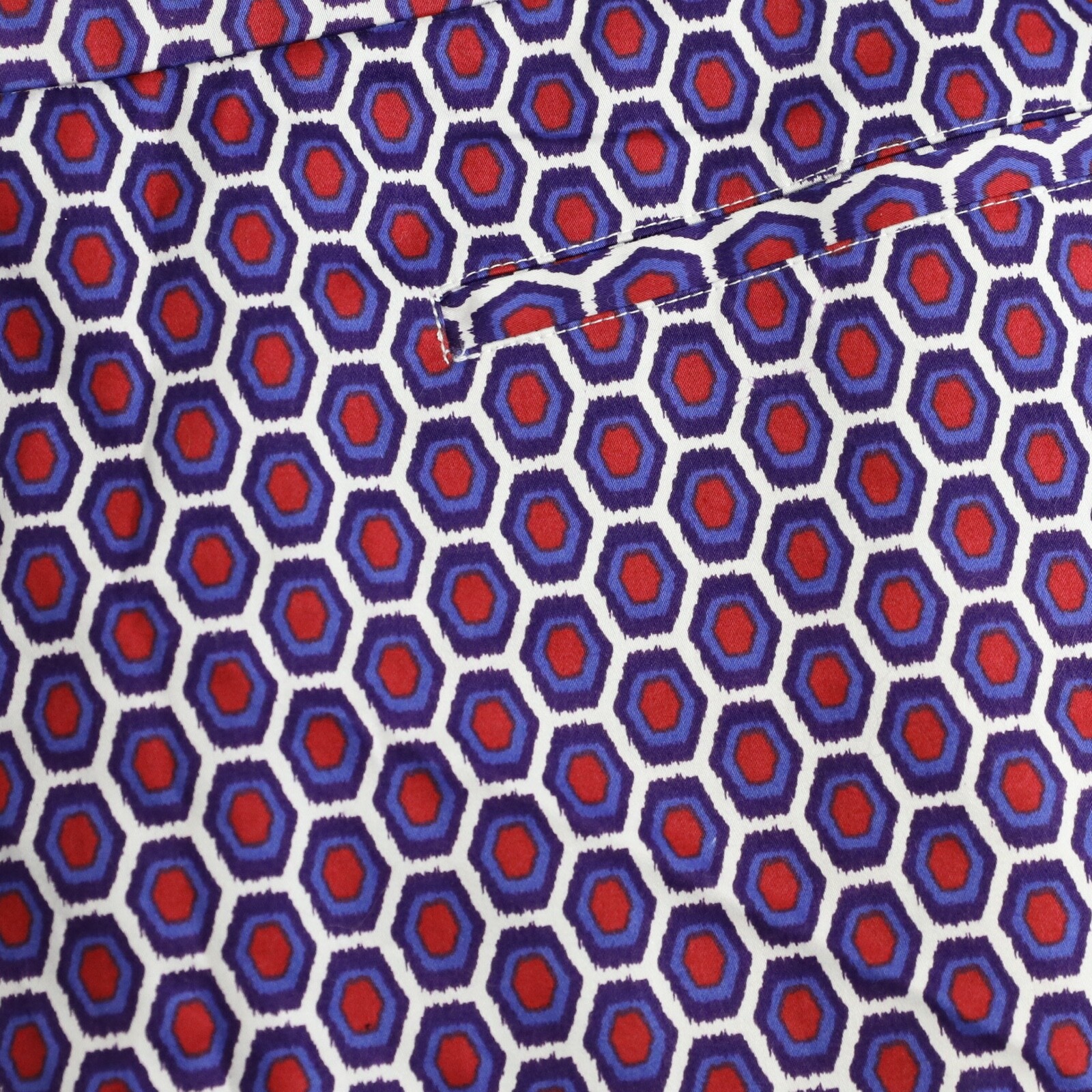 NWOT Hatley geometric print straight skirt size 8 Medium cotton red blue purple