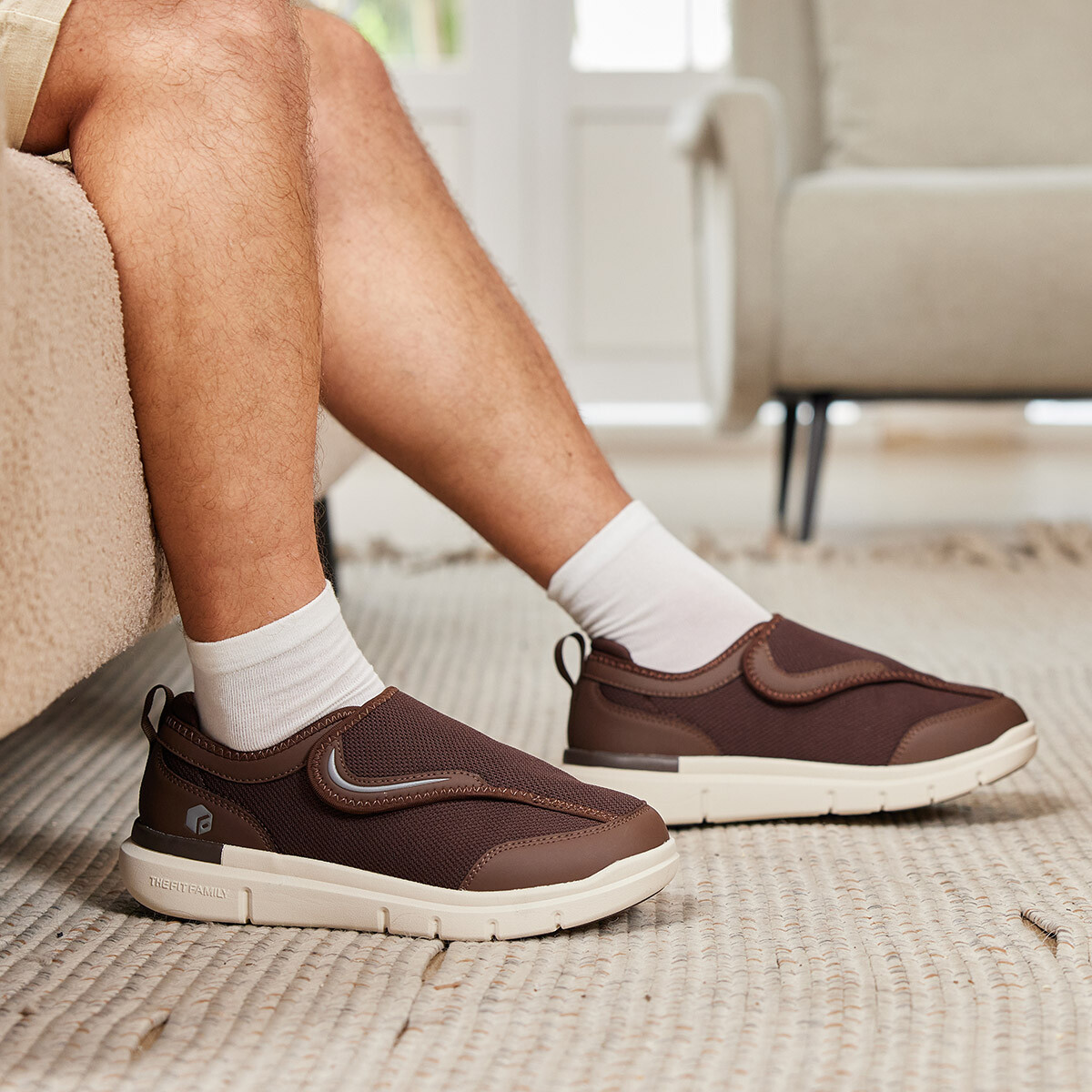 FitVille Diabetic Shoes for Men Wide Width for Swollen Feet Comfort Adjustable