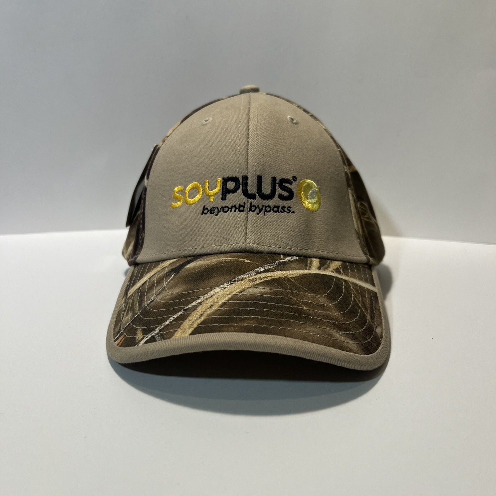 Kati Sportcap SOYPLUS beyond bypass Hat Tan and Camo Adjustable Strap