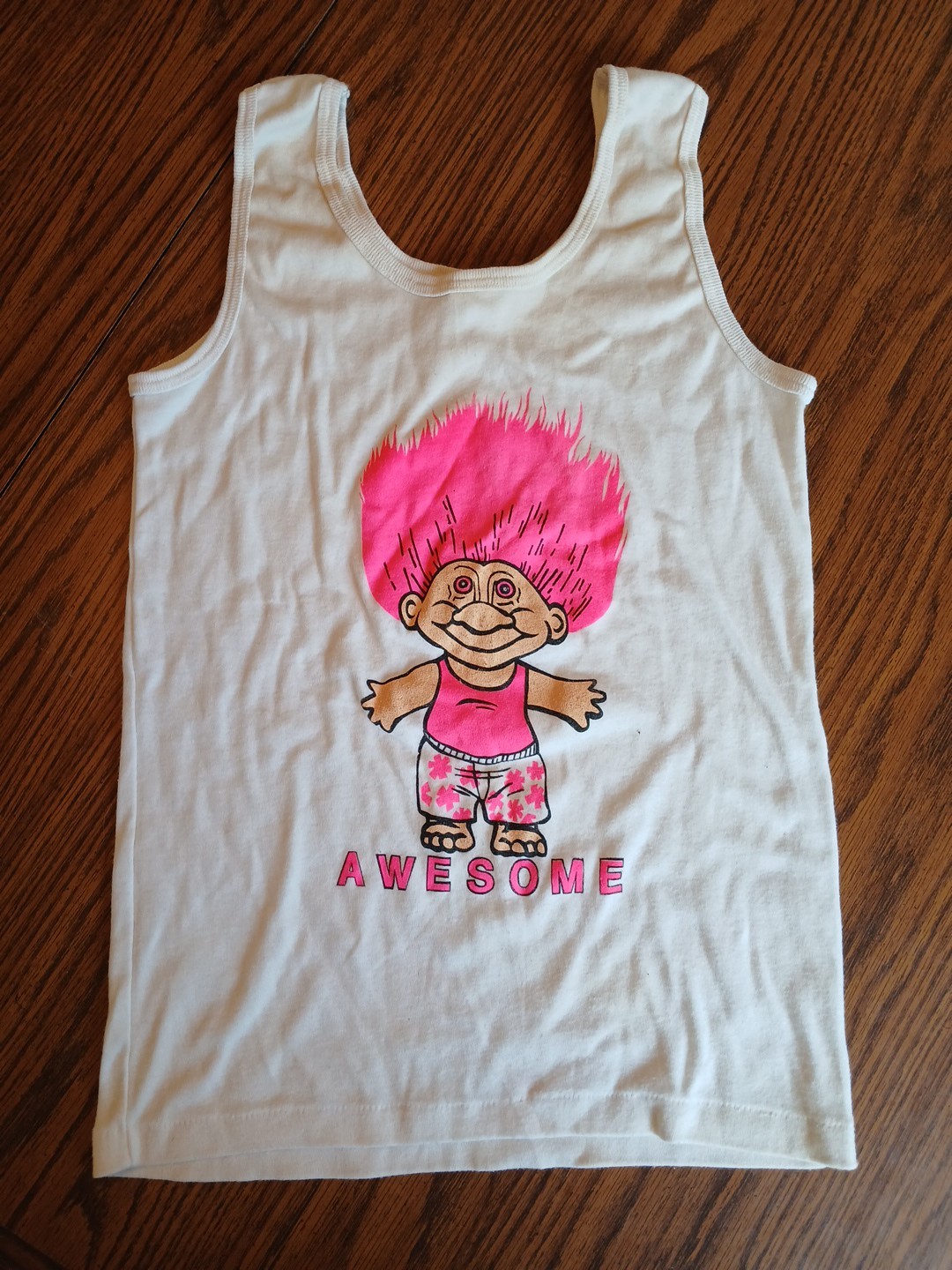Rare Vintage 1980s Yurl Trolls Awesome Tank Top Shirt Adult Small – Made In USA