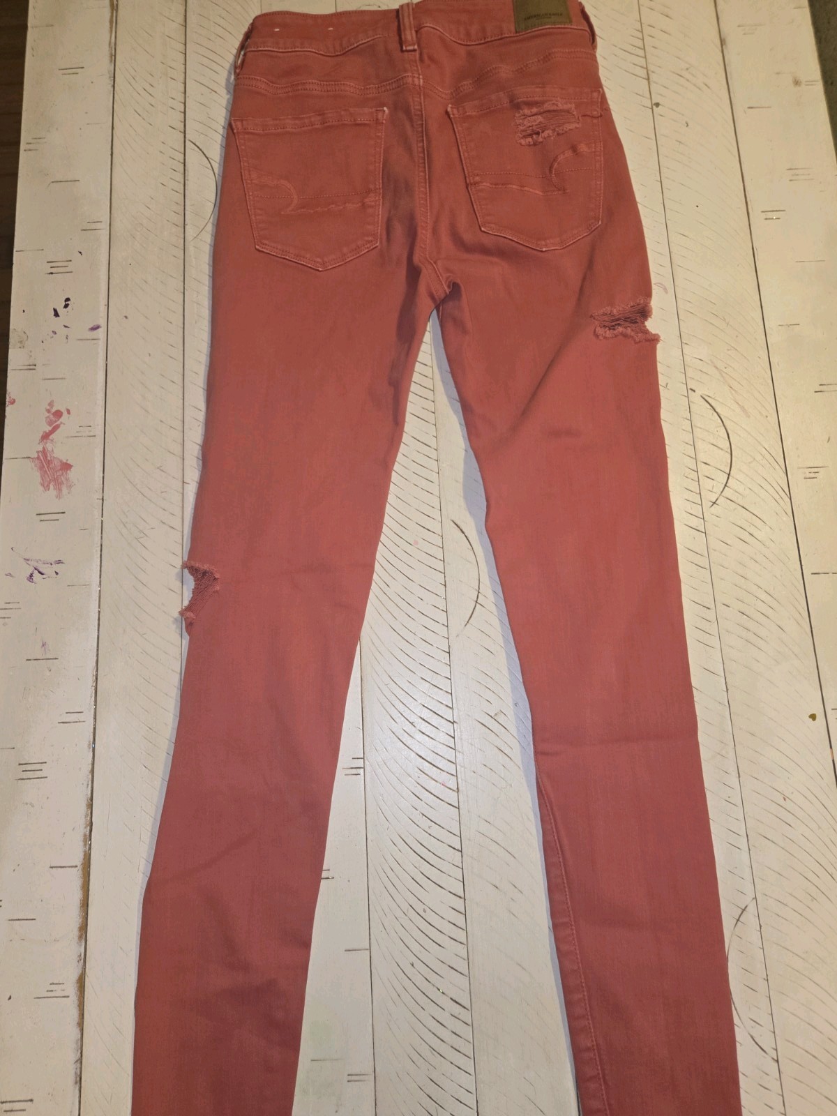 American Eagle Next Level Stretch X Jegging Women’s Coral Distressed