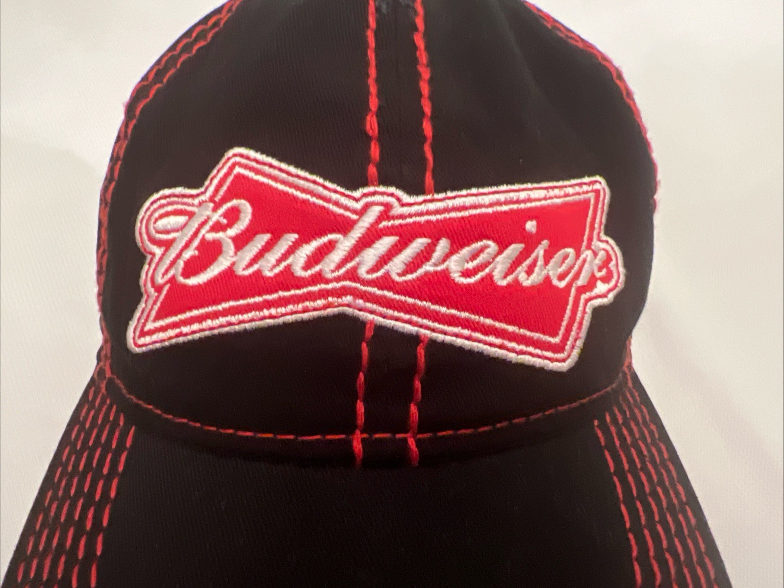 Budweiser Cap 2006 Licensed Anheuser Busch Contrast RED Stitch Snapback Patch