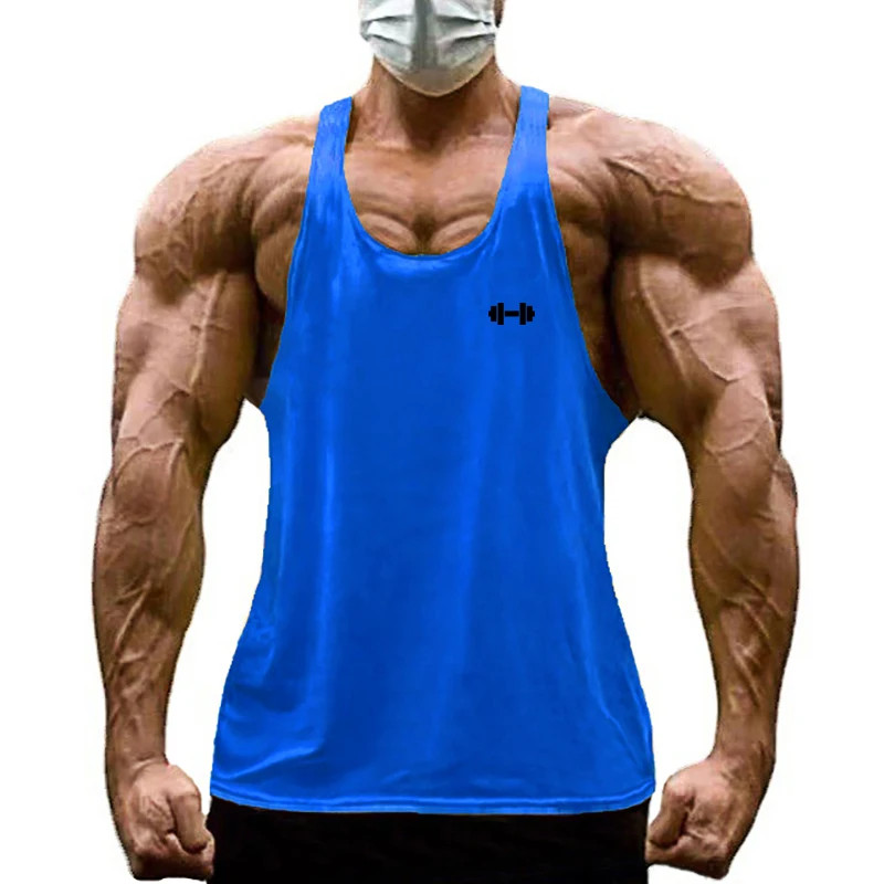 Gym Bodybuilding Stringer Y-back Tank Tops Mens Fitness Sleeveless Cotton