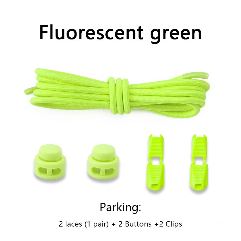 No Tie Elastic Shoelaces Lock Laces Shoe Strings Sports w/ Locking Toggle