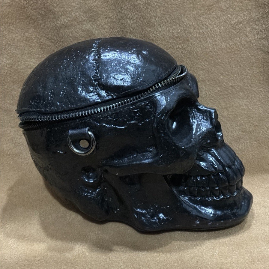 KILLSTAR Gothic Skull Crossbody Bag Black Small Adjustable Strap Zip Closure