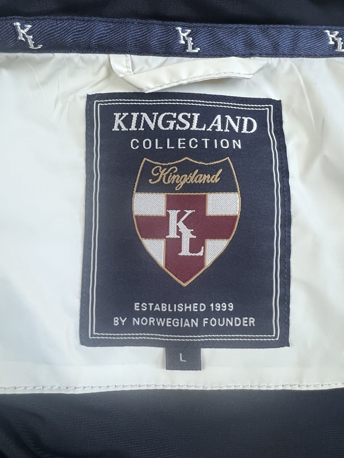 Kingsland Jacket Mens Large Navy Full Zip Lightweight Equestrian