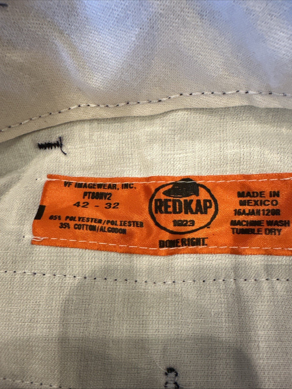 Red Kap Cargo Work Pants PT88NVJ Size 42×32 Navy