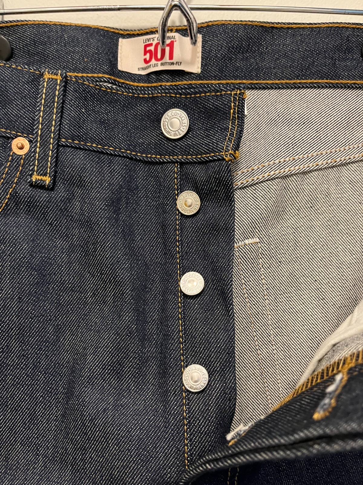 LEVI’S NEW 501 SHRINK-TO-FIT BUTTON FLY JEANS ROCKABILLY VINTAGE STYLE 34W x 29L